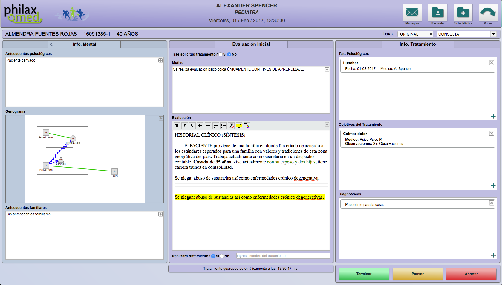 Captura real de PhilaxMed — Ficha completa
