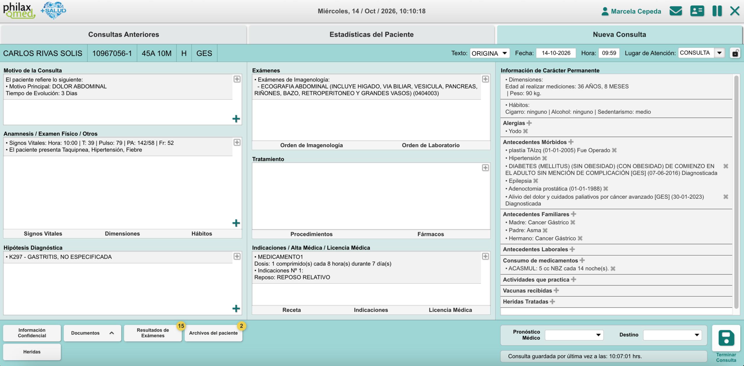 Módulo de Ficha Médica de PhilaxMed: toda la consulta en una sola vista